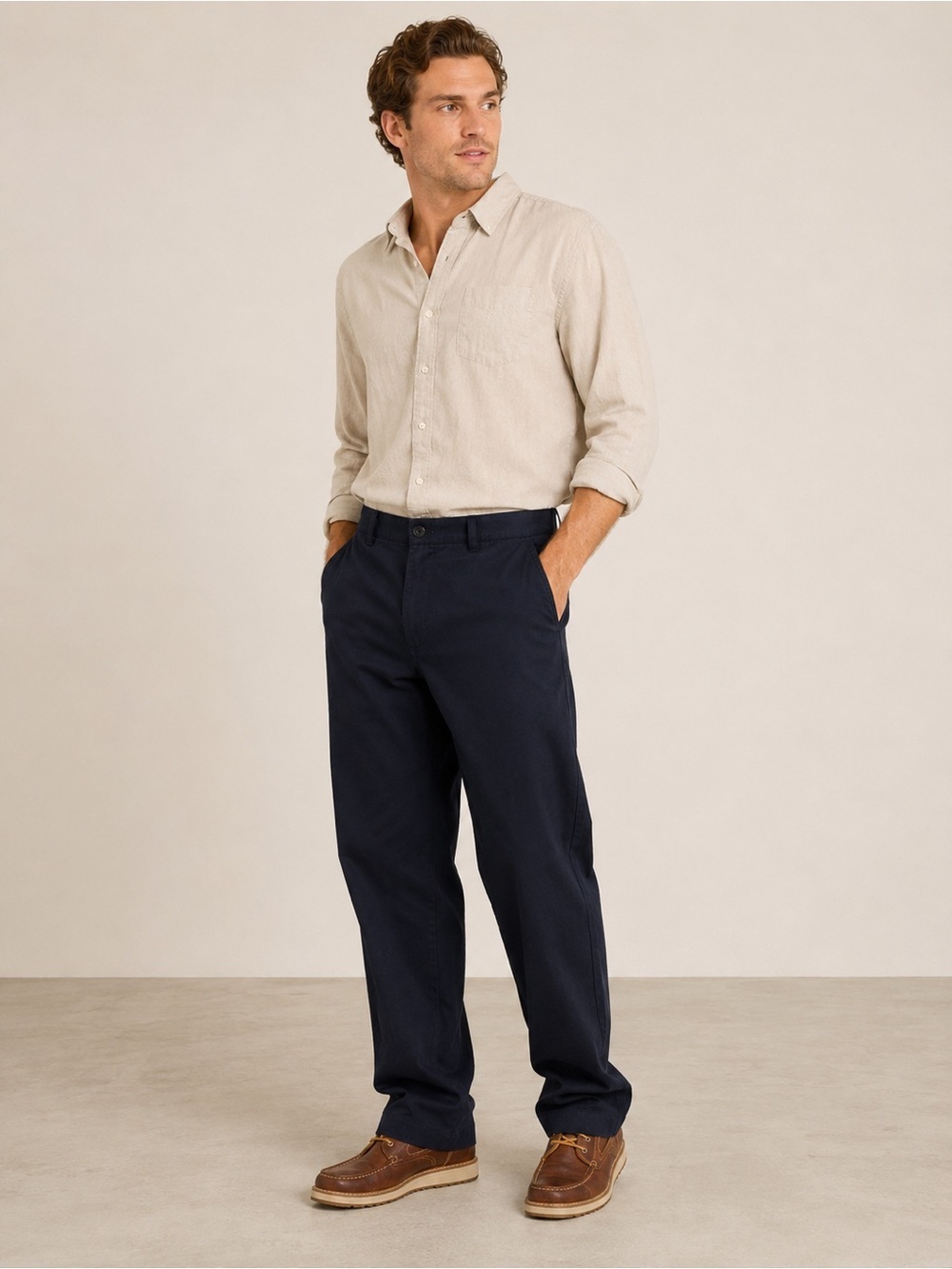 St. John’s Bay Loose Fit Navy Chino Pants Men’s W32x34